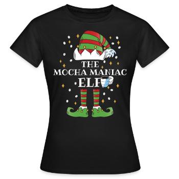 Le café Elfe Moka Maniac - T-shirt Femme - noir - Devant - AI Model Female 172 dark (172cm)