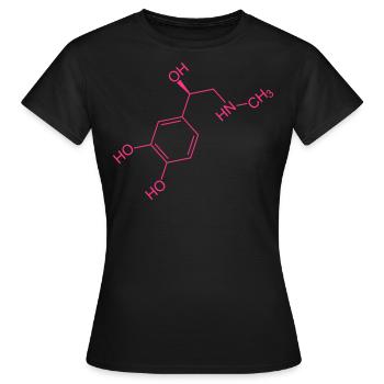 Adrenalin Strukturformel - Frauen T-Shirt - Schwarz - Vorne - AI Model Female 172 dark (172cm)