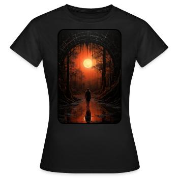 Portail vers un nouveau monde - T-shirt Femme - noir - Devant - AI Model Female 172 dark (172cm)