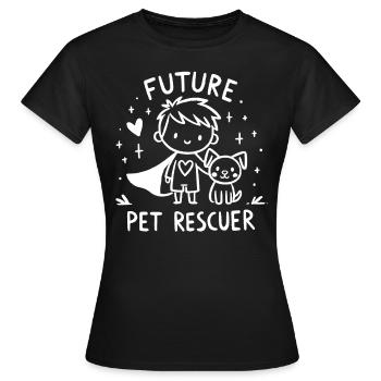 Future Pet Rescuer - Your Compassion - Women's T-Shirt - black - Front - AI Model Female 172 dark (172cm)