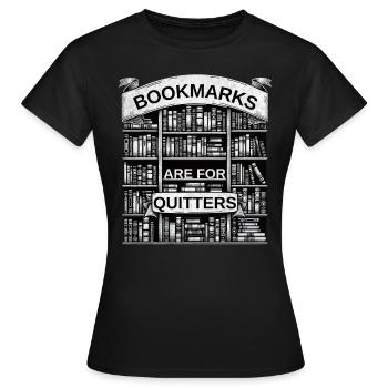 Bücherregalkunst Mit Lesezeichen Ist Etwas Für - Frauen T-Shirt - Schwarz - Vorne - AI Model Female 172 dark (172cm)