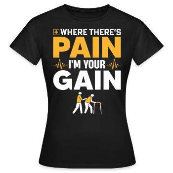 Vom Schmerz Profitieren – Versprechen Des - Frauen T-Shirt - Schwarz - Vorne - AI Model Female 172 dark (172cm)
