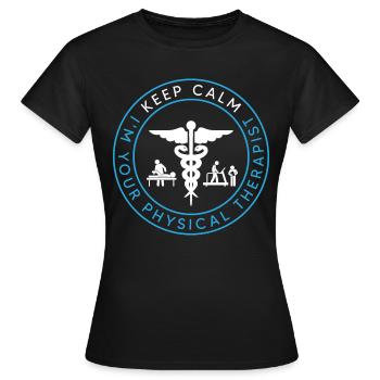 Repos et soins – la promesse de votre - T-shirt Femme - noir - Devant - AI Model Female 172 dark (172cm)