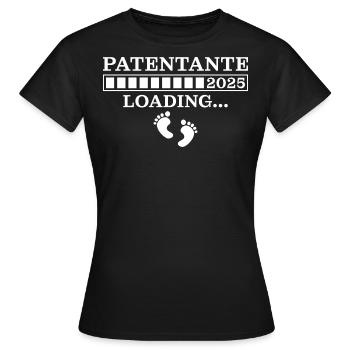 Patentante 2025 Schwangerschaft verkünden - Frauen T-Shirt - Schwarz - Vorne - AI Model Female 172 dark (172cm)