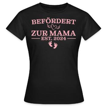 Mama 2024 Werdende Mutter Babyparty - Frauen T-Shirt - Schwarz - Vorne - AI Model Female 172 dark (172cm)