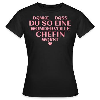 Beste Chefin Abschiedsgeschenk - Frauen T-Shirt - Schwarz - Vorne - AI Model Female 172 dark (172cm)