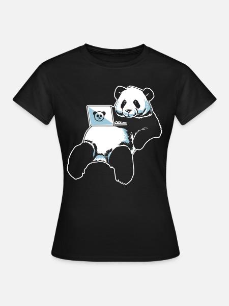 il programmeur de chemise panda - T-shirt Femme - noir