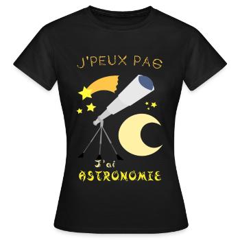Ich kann keine Astronomie haben - Frauen T-Shirt - Schwarz - Vorne - AI Model Female 172 dark (172cm)