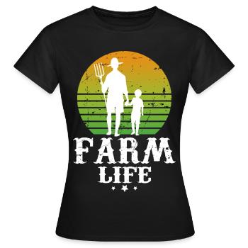 Campagne - T-shirt Femme - noir - Devant - AI Model Female 172 dark (172cm)