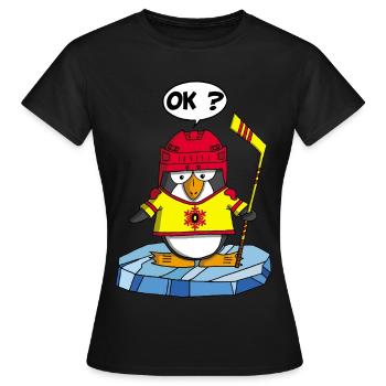 Sporty Penguin - Women's T-Shirt - black - Front - AI Model Female 172 dark (172cm)