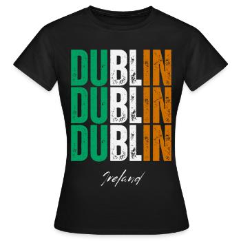 Dublin Irlande, souvenir de Dublin - T-shirt Femme - noir - Devant - AI Model Female 172 dark (172cm)