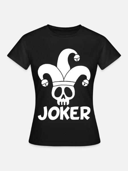 Weißer Joker Totenschädel - Frauen T-Shirt - Schwarz