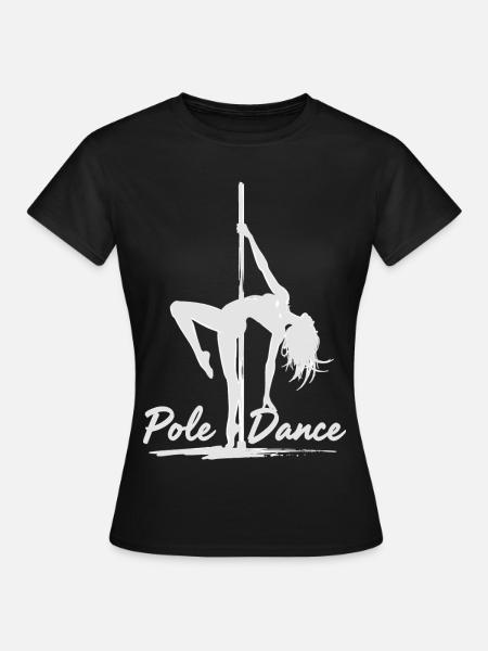Pole Dance Poledancerin Silhouette Geschenk - Frauen T-Shirt - Schwarz