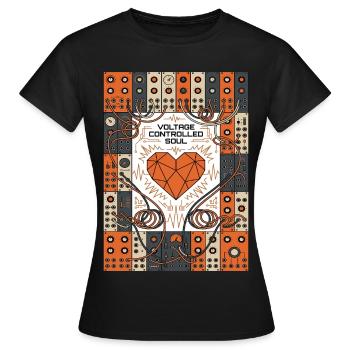 Tension-controlled soul. Synth - Women's T-Shirt - black - Front - AI Model Female 172 dark (172cm)