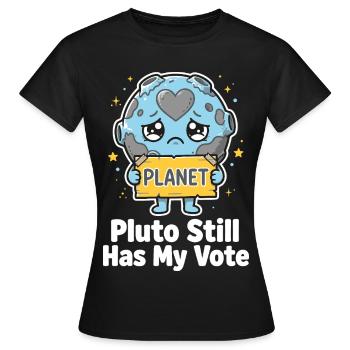 Pluto a toujours mon vote - T-shirt Femme - noir - Devant - AI Model Female 172 dark (172cm)