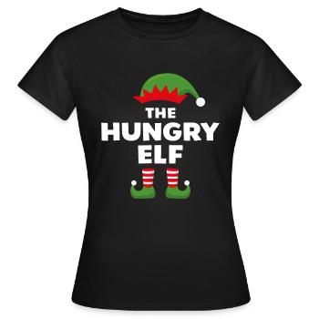 L’Elfe affamé - T-shirt Femme - noir - Devant - AI Model Female 172 dark (172cm)