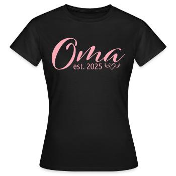 Oma seit 2025 Werdende Großmutter - Frauen T-Shirt - Schwarz - Vorne - AI Model Female 172 dark (172cm)