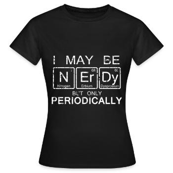 nerdy - T-shirt Femme - noir - Devant - AI Model Female 172 dark (172cm)