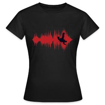 Breakdance breakdancer onde sonore - T-shirt Femme - noir - Devant - AI Model Female 172 dark (172cm)