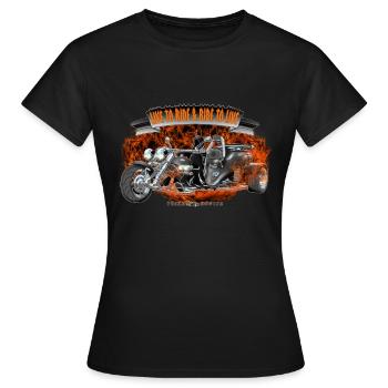 TRIKE KÖNIGE / Heisses Trike Halloween Design - Frauen T-Shirt - Schwarz - Vorne - AI Model Female 172 dark (172cm)