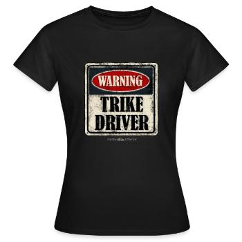TRIKE KINGS / AVERTISSEMENT CONDUCTEUR TRIKE - T-shirt Femme - noir - Devant - AI Model Female 172 dark (172cm)