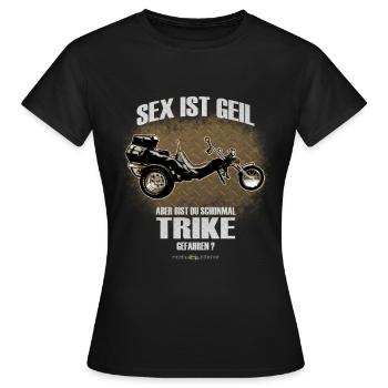 TRIKE KINGS / SEX IS GEIL TRIKE - T-shirt Femme - noir - Devant - AI Model Female 172 dark (172cm)