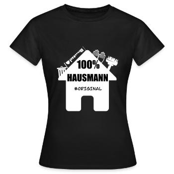 Hausmann Original Geschenkidee Vaterschaft Lustig - Frauen T-Shirt - Schwarz - Vorne - AI Model Female 172 dark (172cm)