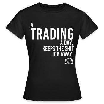Commerce d'emplois - T-shirt Femme - noir - Devant - AI Model Female 172 dark (172cm)