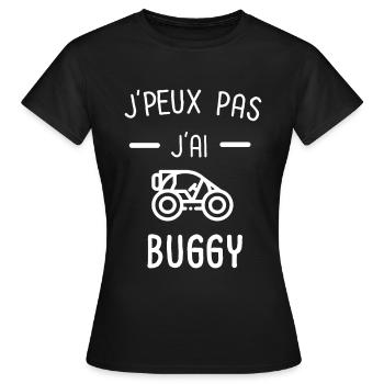 Je peux pas j'ai buggy - T-shirt Femme - noir - Devant - AI Model Female 172 dark (172cm)