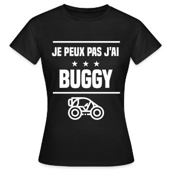 je peux pas j'ai buggy humour buggy - T-shirt Femme - noir - Devant - AI Model Female 172 dark (172cm)