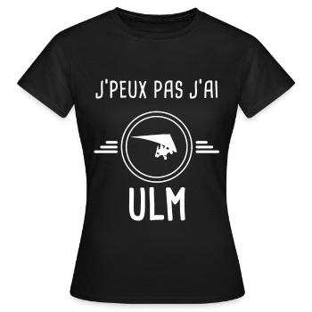 ulm je peux pas j'ai ulm motorisé - T-shirt Femme - noir - Devant - AI Model Female 172 dark (172cm)