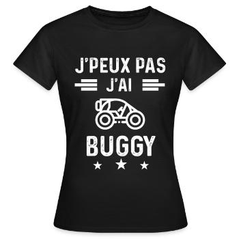 quad je peux pas j'ai buggy - T-shirt Femme - noir - Devant - AI Model Female 172 dark (172cm)