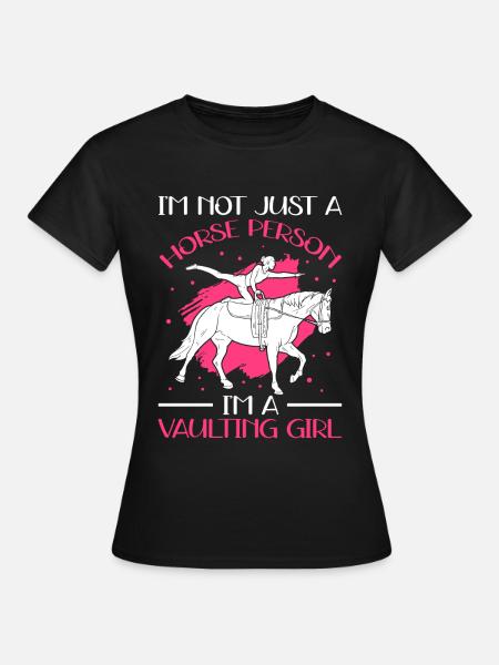 Voltigieren Pferdesport Pferde Reitsport Geschenk - Frauen T-Shirt - Schwarz