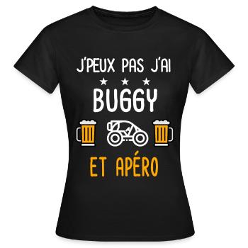 je peux pas buggy - T-shirt Femme - noir - Devant - AI Model Female 172 dark (172cm)