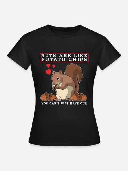 Süßes Eichhörnchen Hörnchen Grauhörnchen Geschenk - Frauen T-Shirt - Schwarz