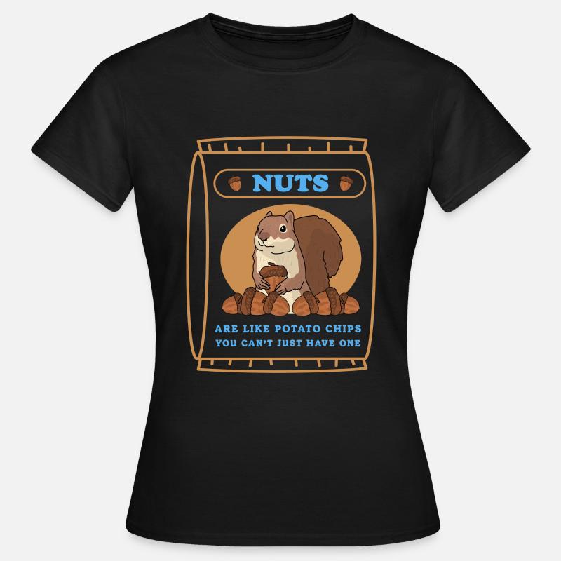 Süßes Eichhörnchen Grauhörnchen Geschenk - Frauen T-Shirt - Schwarz