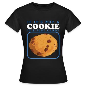 Cookies Cookies Cookie Baking Cookies Cadeau - T-shirt Femme - noir - Devant - AI Model Female 172 dark (172cm)