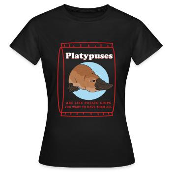 Ornithorynque Cadeau Ornithorynque - T-shirt Femme - noir - Devant - AI Model Female 172 dark (172cm)