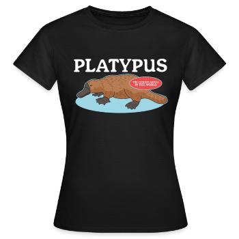 Platypus Platypus Platypus Gift - Women's T-Shirt - black - Front - AI Model Female 172 dark (172cm)