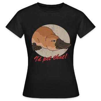 Ornithorynque Cadeau Ornithorynque - T-shirt Femme - noir - Devant - AI Model Female 172 dark (172cm)