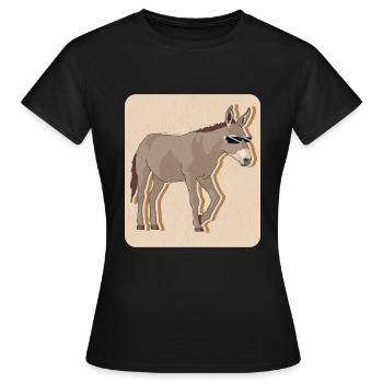 Donkey donkey owner donkey lover donkey gift - Women's T-Shirt - black - Front - AI Model Female 172 dark (172cm)