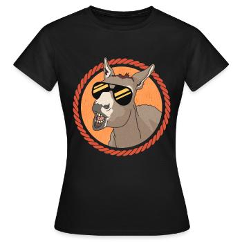 Donkey donkey owner donkey donkey lover gift - Women's T-Shirt - black - Front - AI Model Female 172 dark (172cm)