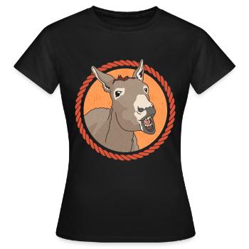 Donkey Donkey Owner, Donkey Lover, Donkey Gift - Women's T-Shirt - black - Front - AI Model Female 172 dark (172cm)