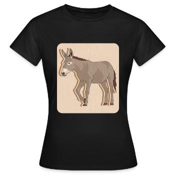 Donkey donkey owner donkey donkey lover gift - Women's T-Shirt - black - Front - AI Model Female 172 dark (172cm)