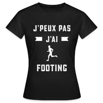 je peux pas j'ai footing coureur cadeau - T-shirt Femme - noir - Devant - AI Model Female 172 dark (172cm)