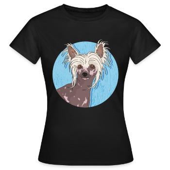 Chinese Crested Chinese Crested Gift - Women's T-Shirt - black - Front - AI Model Female 172 dark (172cm)