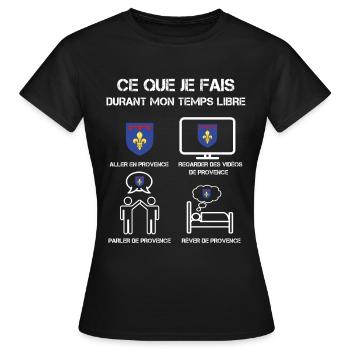 free time Provence - Women's T-Shirt - black - Front - AI Model Female 172 dark (172cm)