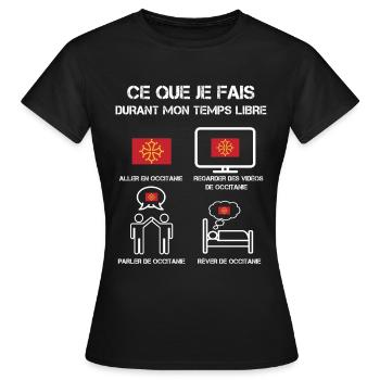 Freizeit Okzitanien - Frauen T-Shirt - Schwarz - Vorne - AI Model Female 172 dark (172cm)
