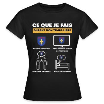 Provence in free time - Women's T-Shirt - black - Front - AI Model Female 172 dark (172cm)