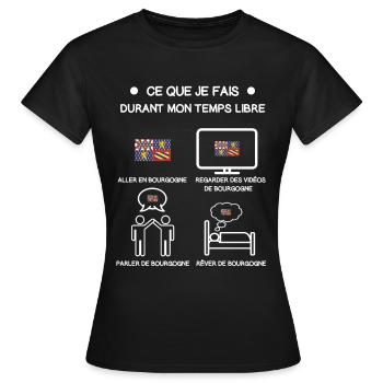 Burgund Geschenk kostenlose Zeitreise - Frauen T-Shirt - Schwarz - Vorne - AI Model Female 172 dark (172cm)